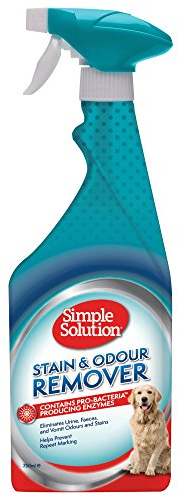 Simple Solution Hundeflecken- und Geruchsentferner | Enzymatischer Reiniger mit Pro-Bakterien Reinigungskraft - 750ml