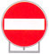 Signal routière Panneau Chantier sens interdit d 60