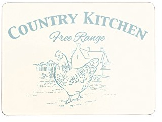 Premier Housewares Country Kitchen Placemats - Set of 4, Beige