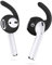 KeyBudz EarBuddyz Silikon Ohrhörer Aufsätze für Apple AirPods, EarPods Kopfhörer Ohrhörer Zubehör, Ohrhaken Ohrbügel, rutschfest, Sport, schwarz