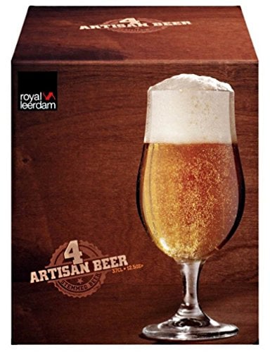 SG Secret de Gourmet 4 Verre A Biere Verre A Pied 37 CL Deco Vaisselle, Off-White