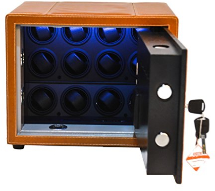 Safewinder® 12 DELUXE TAN Uhrenbeweger & Safe