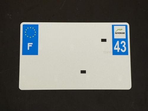 Aluminium Number Plate Aluminium White 43 Motorcycle Motorbike Scooter Quad