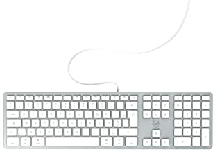 Mobility Lab USB Clavier français AZERTY filaire pour Mac – blanc et argenté