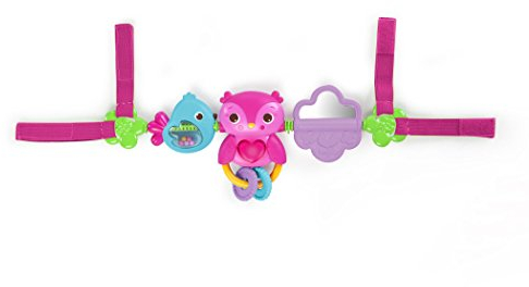 Bright Starts, Kinderwagenkette mit Lichtern und Melodien, Eule und Vogel