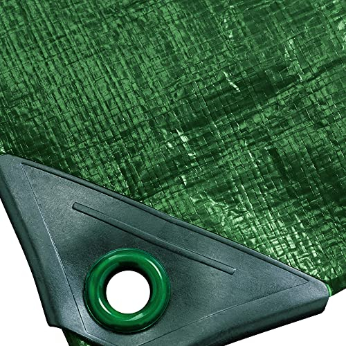 Abdeckplane SUPER - 200g/m² - 3x3 m - Grün - Allzweckplane für Schutz vor Witterung - Ideal geeignet für Gartenbereich - UV-stabilisiert, beidseitig beschichtet, wasserfest und abwaschbar
