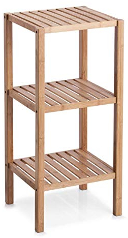 Zeller 13574 Standregal m. 3 Böden, Bamboo, ca. 37 x 33 x 80 cm, Natur, 56 x 14.5 x 159.5 cm