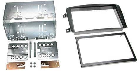 Doppel 2 DIN Radioblende passend für Mercedes C / CLK Klasse / Vito / Viano schwarz