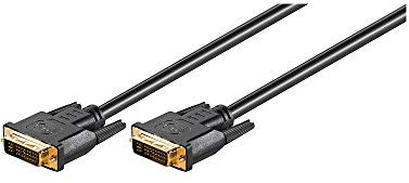 Goobay 69210 Câble DVI-I FullHD Dual Link, Doré, 3m Longueur