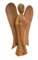 TEMPELWELT Deko Figur Schutzengel Erzengel stehend aus leichtem Soar Holz, Höhe 25 cm groß dunkel bis hell braun, Kunsthandwerk aus Bali Engel Holzengel betend