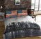 Urban Unique New York City Distressed Vintage Reversible NYC Foto Druck Bettbezug, Multi-Color, Single