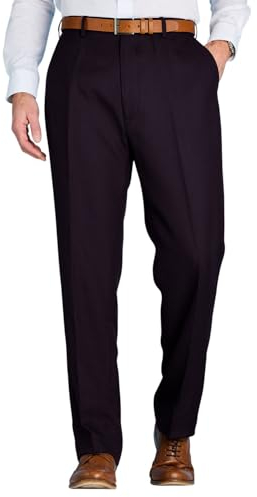 Chums Men's Stretch Waist Formal Smart Work Trousers Elasticated Waist Black