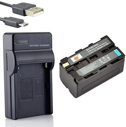 DSTE NP-F750 Li-ION Batterie et Chargeur USB Costume Compatible pour Sony CCD-SC5 DCR-TRV820 CCD-SC55 CCD-SC65 CCD-TRV815 DCR-TRV9 CCD-TR3 CCD-TRV82 DCR-TRV900 CCD-TR3000