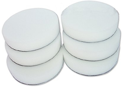 Polierschwämme Polierpads Polierzubehör 180 mm oder 150 mm Gewaffelt oder Glatt - Kletthaftend & In Verschiedenen Härtegraden Für Die Poliermaschine 6er-Set Weiß (Soft, 180 mm glatt)