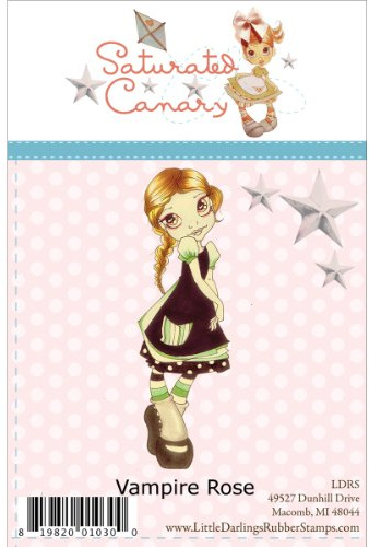Stamps - Saturated Canary Little Darlings Unmounted Rubber Stamps, Vampire Rose