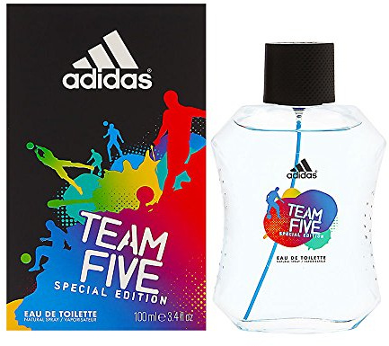 adidas Team Five Special Edition Eau De Toilette Spray for Men, 3.4 Fl Oz