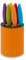 Ausonia 96435 - Ceppo con 6 coltelli colorati, colore: Arancione