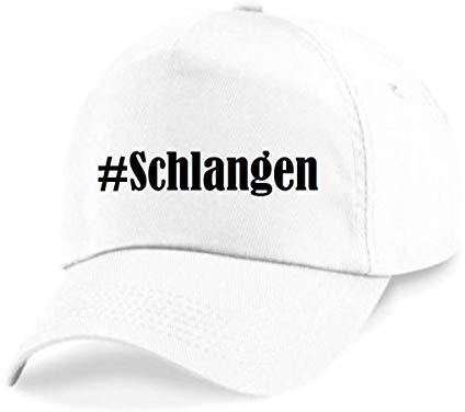 Reifen-Markt Base Cap Hashtag #Schlangen Größe Uni Farbe Weiss Druck Schwarz