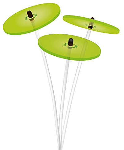 Cazador-del-sol ® - das Original | mini-Cazadores | 3 Stück | Sonnenstrauß grün | Durchmesser 8 cm | Höhe 25 cm