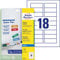 AVERY Zweckform J8871-5 Magnet-Schilder (90 Magnete, 78x28mm auf A4, spezialbeschichtet, bedruckbar, magnetische Haftung auf White Boards, Metalltafeln, uvm., für Inkjet-Drucker) 5 Blatt, weiß