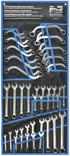 SW-Stahl 00935L Schraubenschlüsselsatz 50-teilig - Maul-Ringschlüssel Set