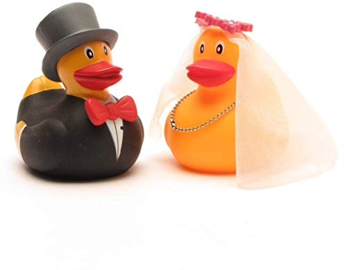 Funky Ducky Badeenten Brautpaar Brunhilde & Bruno 2er Set in Geschenkbox 9999