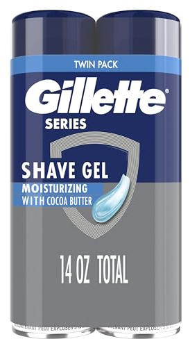 Gillette Series 3X Action Shave Gel, Moisturizing Twin Pack (7 Ounce Each)