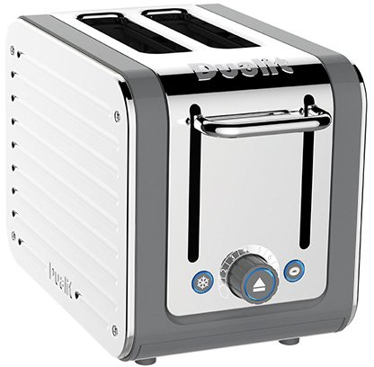Dualit Architect 2 Slot Grey Body with White Panel Toaster