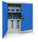 Jan Nowak Kleiner Aktenschrank C001B Büroschrank Metallschrank Lagerschrank 2 Verstellbare Fachböden Pulverbeschichtet Abschließbar 92,5 cm x 90 cm x 40 cm (Grau-Blau)