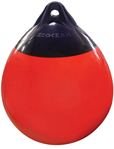 Ocean Fender Ø280mm x 380mm blau-rot Kugelfender Boote 3-6m