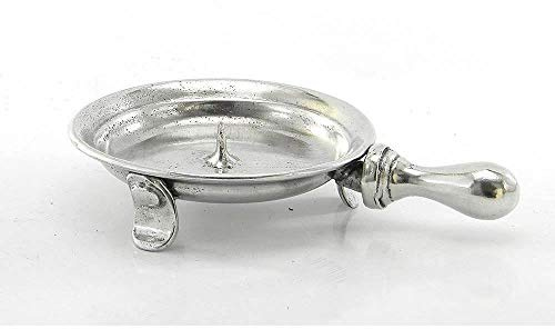 Kleiner Teelichthalter aus Zinn mit Handgriff