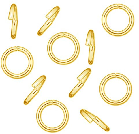 MKCLOCKS 4mm Lightweight 9ct Yellow Gold Open Jump Rings Pkt 5