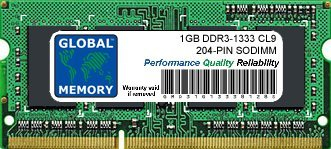 1GB DDR3 1333MHz PC3-10600 204-PIN SODIMM Memoria RAM para MACBOOK Pro (PRINCIPIOS DE/Finales DE 2011)