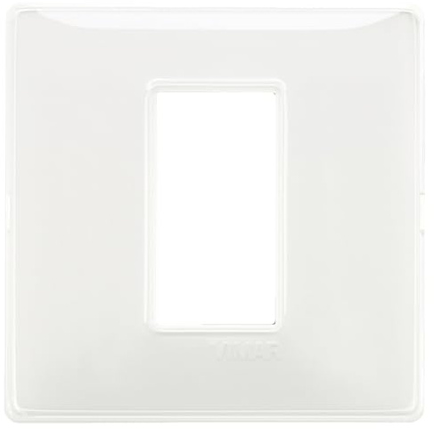 Vimar 14641.41 Serie piatto Placca 1M Reflex neve, Bianco, 8 x 8 x 0.5 cm
