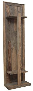 MASSIVMOEBEL24.DE | Nature Grey Wandgarderobe#002 Sheesham, Farbe:grau geölt, Größe:55x35x200 cm (BxTxH)