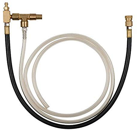 KS Tools 150.2362 Manometer-Anschlussschlauch mit 1/4 Schlauchanschluss mit Ventil für Bosch CSI und GM TBI Systeme