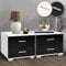 MIADOMODO® Nachttisch - 2er Set, 40x40x35cm, MDF, 2 Schubladen, Farbwahl - Boxspringbett Nachtschrank, Kommode Ablagetisch, Nachtkonsole, Nachtkommode für Schlafzimmer, Wohnzimmer (Schwarz)