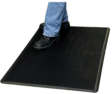 Faba Home Fußmatte Gummi Stift Schmutzfangmatte Gumminoppen, sehr robust, wetterfest, Türmatte Grip Mat, Fußabtreter schwarz, 81 x 61 cm