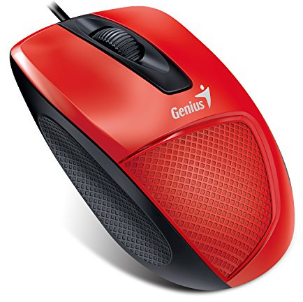 Genius Raton DX-150X, CABLEADO, 1000 dpi, USB, Rojo