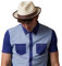DASMARCA-Collection été- déformable et Compressible Chapeau de Paille Style Fedora-Florence Blanc-S