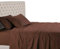 Royal Hotel Bettwäsche-Set, gestreift, Fadenzahl 600, 4-teilig, 100% Baumwolle, Satin, gestreift, Tiefe Tasche, California King Size, Schokoladenbraun