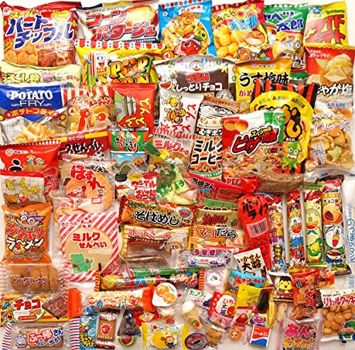 Japonais Dagashi Assortiment Snacks Bonbons Bonbons (Une boîte pleine de Dagashi) 85 packs