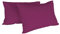 Italian Bed Linen Max Color Coppia di Federe Tinta Unita, 100% Cotone, Fucsia, 52 x 82 cm