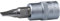 KS Tools 911.1418 Douille tournevis 1/4'' Longueur 37 mm Fente 4 mm CHROMEmat