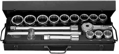 FACOM K.432E 12 Point Metric-Size Socket Set, 3/4 Size