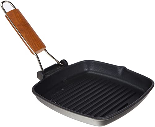 Risol Bistecchiera Antiaderente gratella Manico Pieghevole 20x20 Pentole Cucina