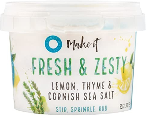 Lemon & Thyme Cornish Sea Salt - Pinch Pot - Twin Pack (2 x 55g)