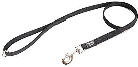 IDC Color & Gray gumierte Leine, 14 mm x 1,2 m mit Schlaufe und O-ring, Schwarz-Grau