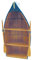 Boot-Regal Holz, teilweise bemalt, 3 Fächer, H: 60cm, B: 30cm, T: 18cm