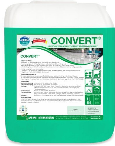 Arcora 01072 Convert Multifunktions Wischpflege mit Selbstglanz Effekt, 10 L